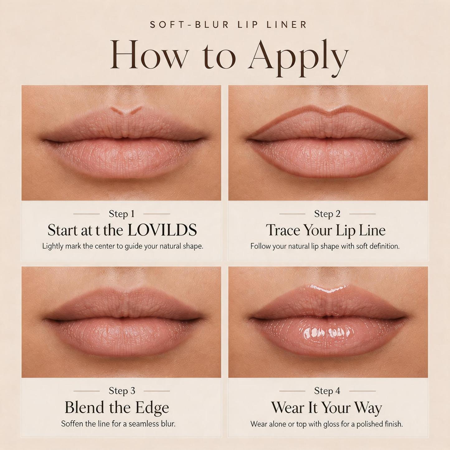 💄LOVILDS Easy Glide Lip Liner — Creamy, Blendable Color with Smooth Application