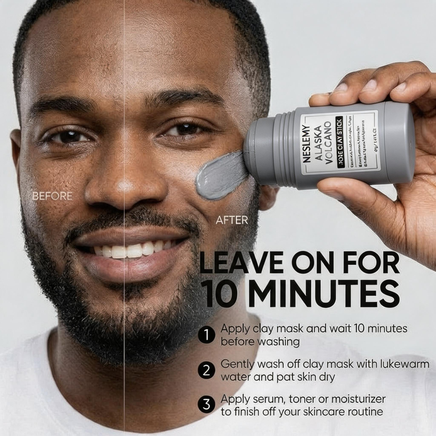 NESLEMY Clay Stick Mask-Get clearer-looking pores and smoother skin without messy clay jars