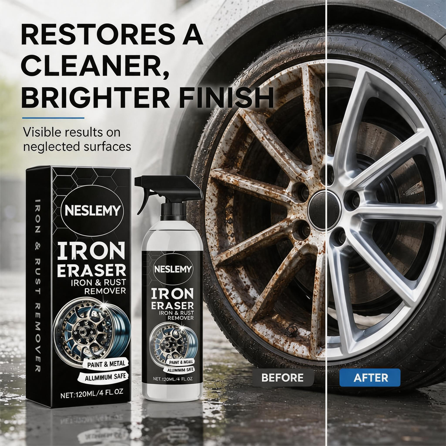 NESLEMY-Multi-Surface Car Cleaner – Remove Rust & Grime Fast
