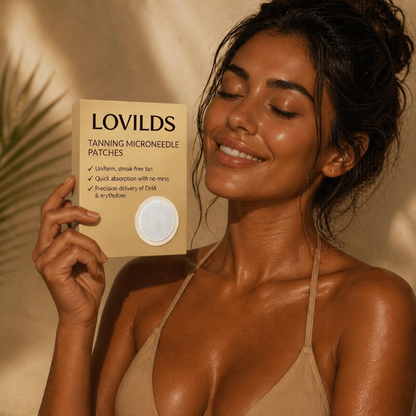 Sun Free Glow Patches, LOVILDS® Sun Free Glow Tanning Microdarts Patch, Tanning Patches for Face & Body Deep Hydration & Golden Bronze- Gentle Formula Suitable for All Skin Types-7PC/boxes