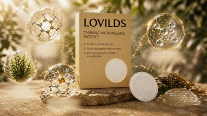 Sun Free Glow Patches, LOVILDS® Sun Free Glow Tanning Microdarts Patch, Tanning Patches for Face & Body Deep Hydration & Golden Bronze- Gentle Formula Suitable for All Skin Types-7PC/boxes