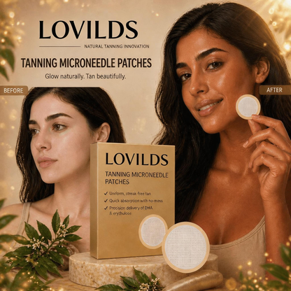 Sun Free Glow Patches, LOVILDS® Sun Free Glow Tanning Microdarts Patch, Tanning Patches for Face & Body Deep Hydration & Golden Bronze- Gentle Formula Suitable for All Skin Types-7PC/boxes