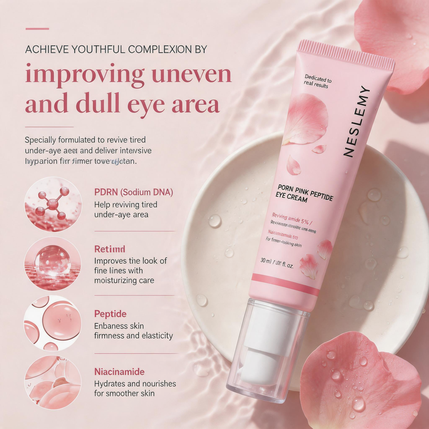 NESLEMY PDRN Pink Peptide Eye Cream 🌸-Dedicated to Real Results
