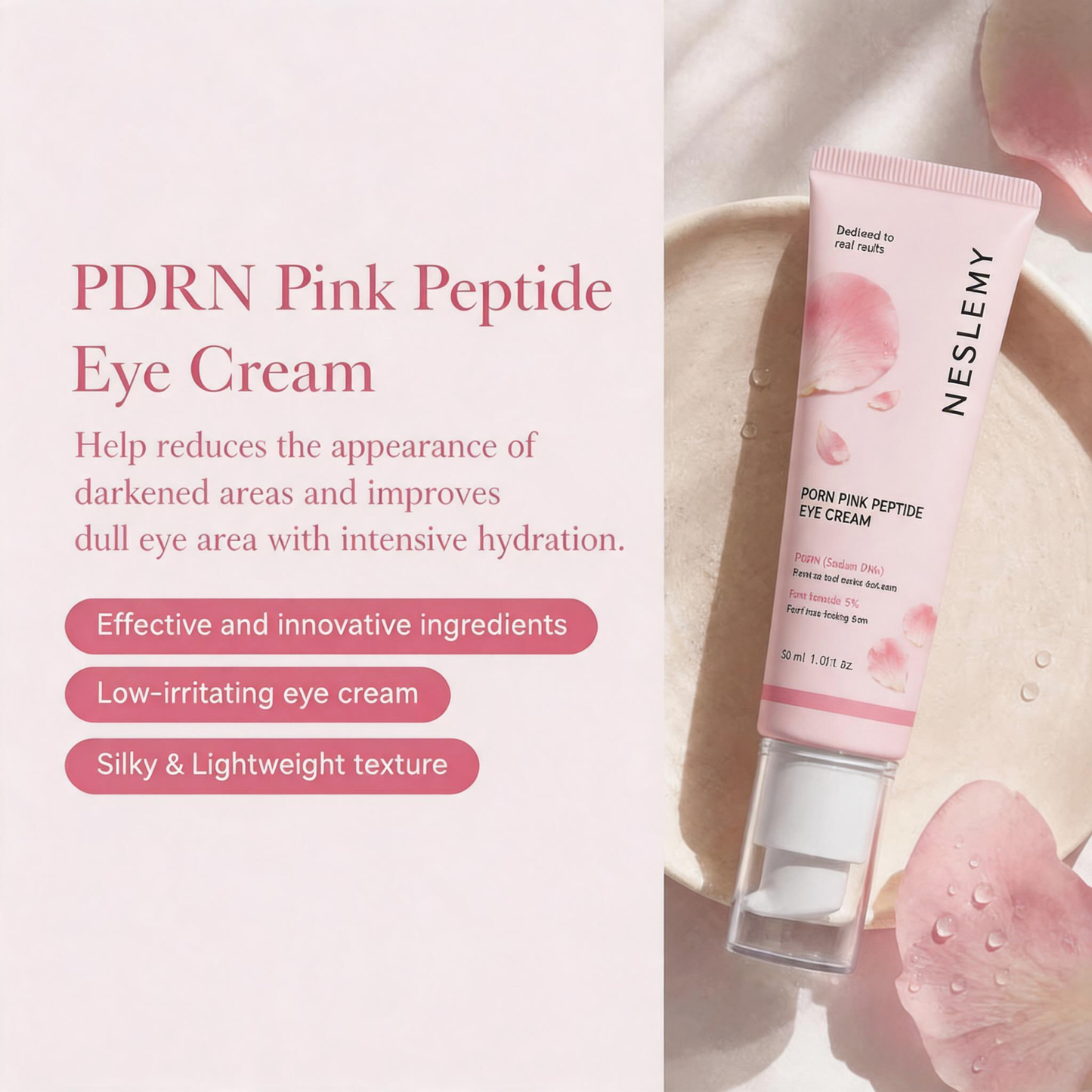 NESLEMY PDRN Pink Peptide Eye Cream 🌸-Dedicated to Real Results