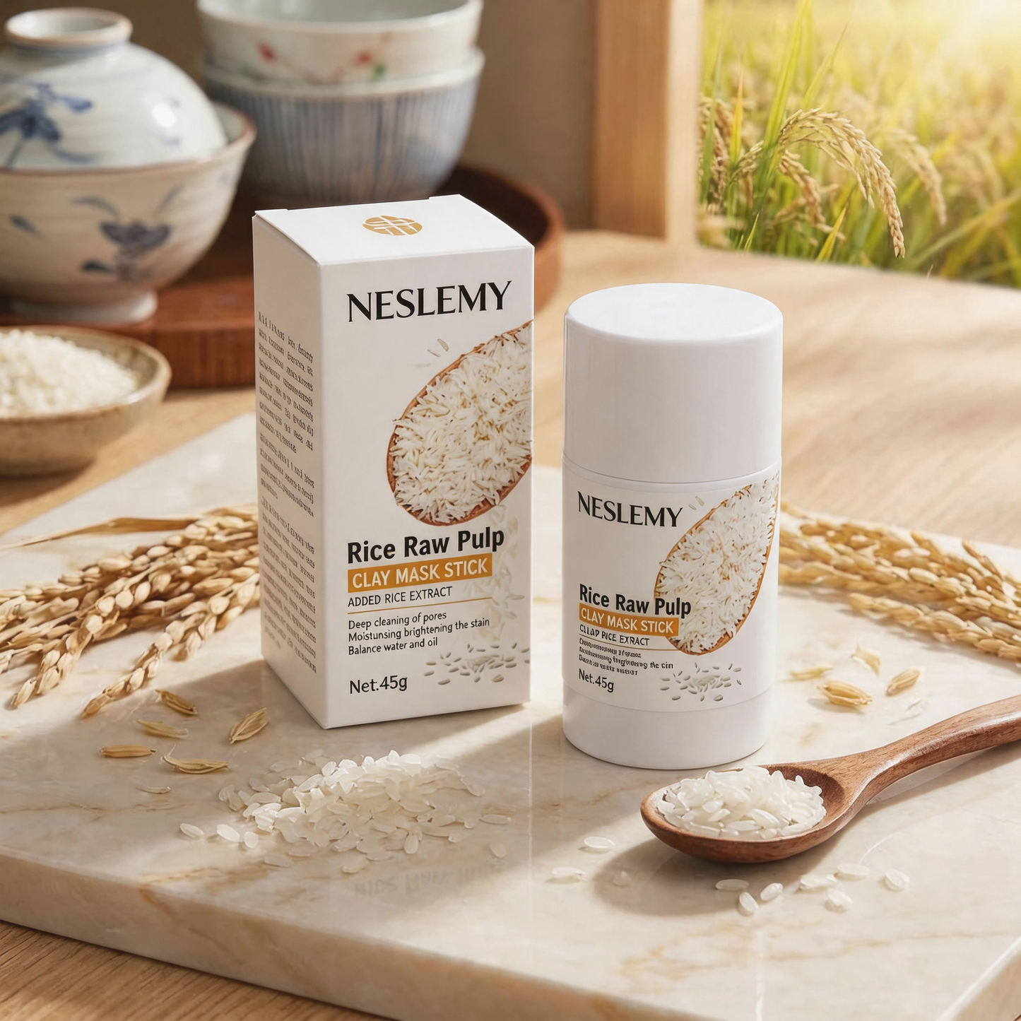 Last day: Buy 1 get 1 free.✨Rice Raw Pulp Clay Mask Stick