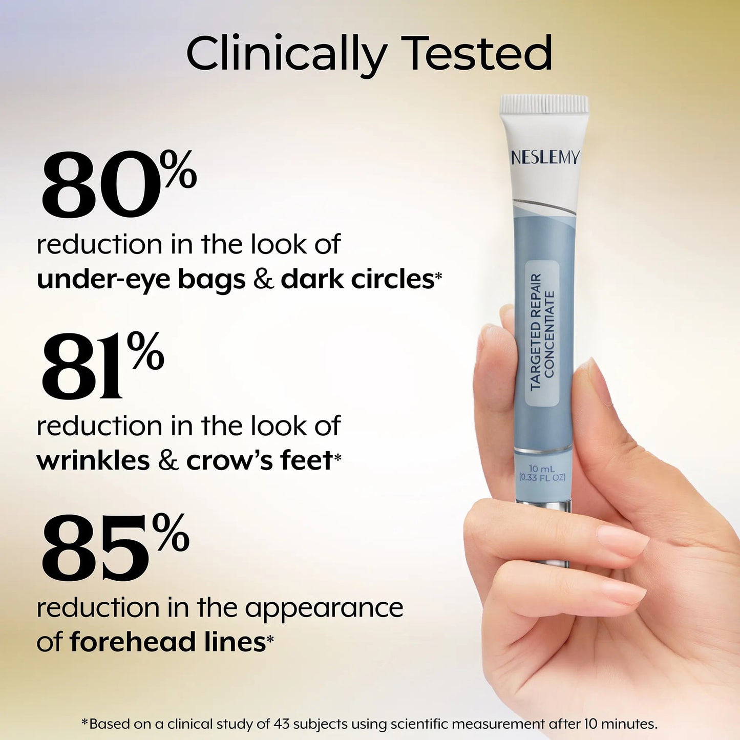 NESLEMY Rapid Reduction Eye Serum- Anti Aging Wrinkle Remover for Face, Scientific formula for easy absorption without greasiness10ml Tightening Skincare Comfort-HS