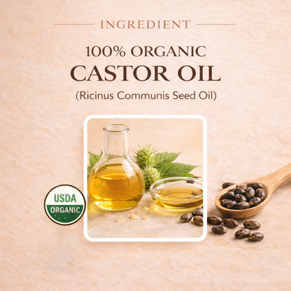 NESLEMY Organic Castor Oil— Natural Moisture, Smooth Texture, Balanced Glow