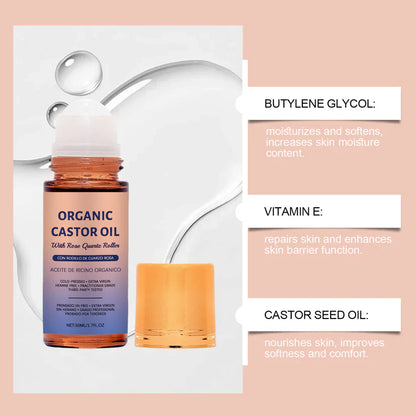 NESLEMY Organic Castor Oil— Natural Moisture, Smooth Texture, Balanced Glow